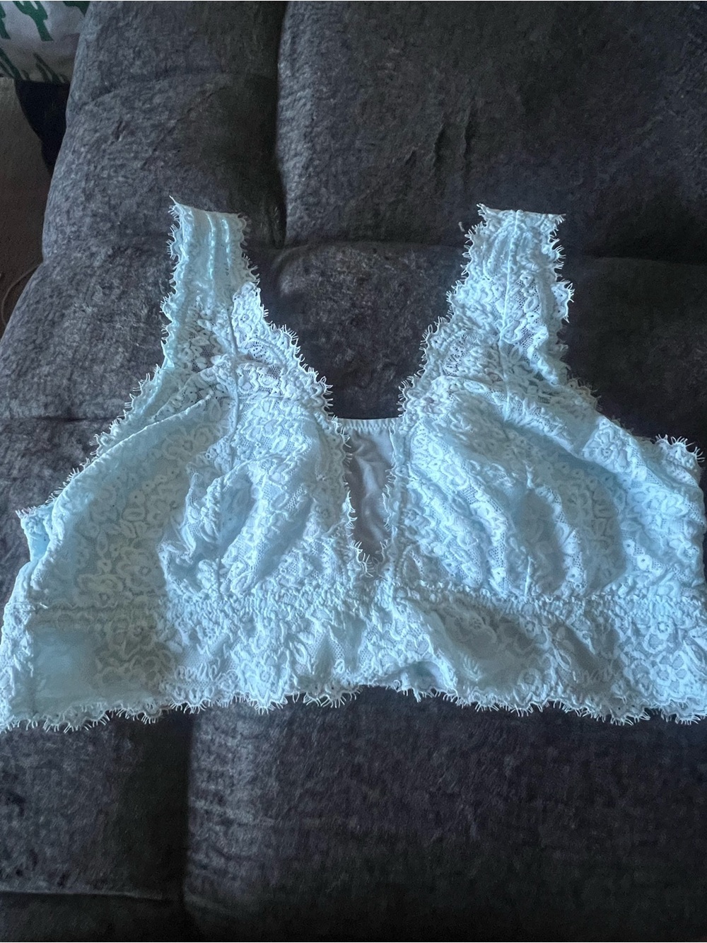 aerie White Lace Bralette